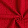 Jersey jacquard, cloqué, motivi a treccia – rosso,  thumbnail number 3