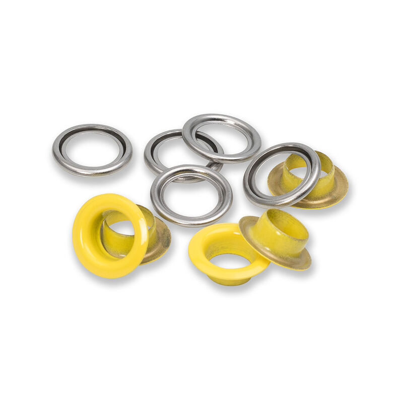 Occhielli con rondelle [20 pezzi | Ø 11 mm] | Prym – giallo/argento effetto metallizzato,  image number 2
