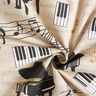 tessuto arredo mezzo panama pianoforte a coda e note – naturale/nero,  thumbnail number 3