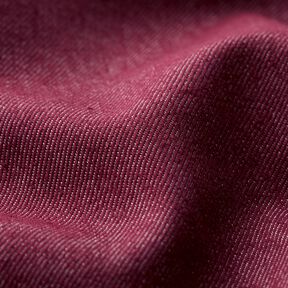 Denim stretch in misto cotone medio – rosso Bordeaux, 