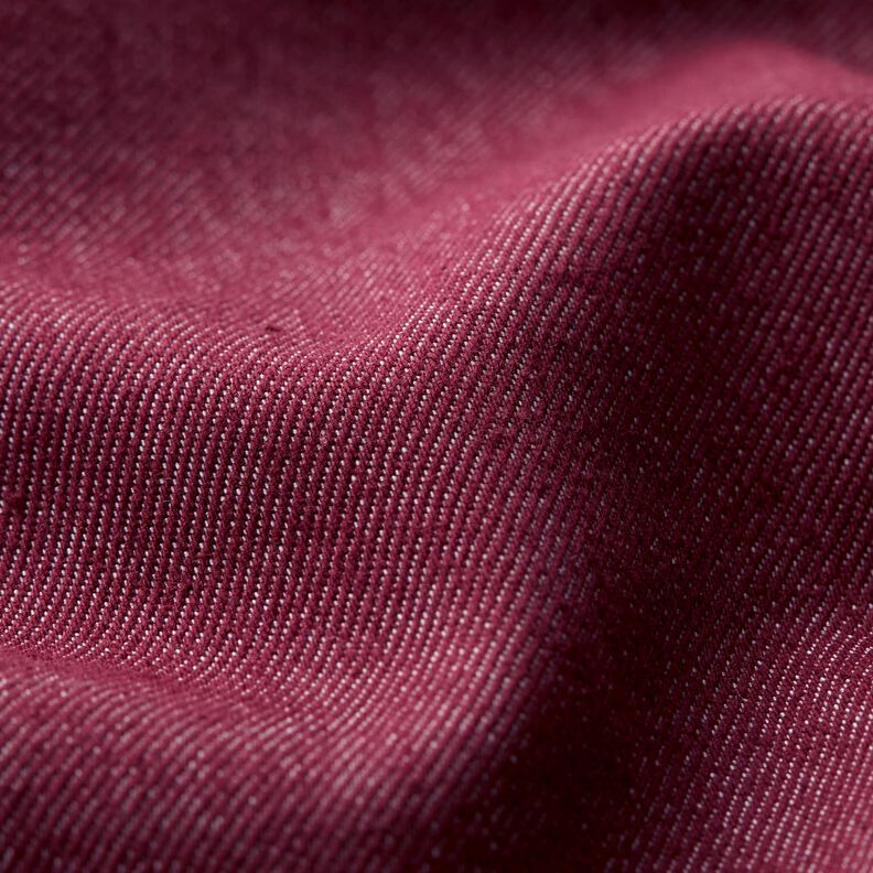 Denim stretch in misto cotone medio – rosso Bordeaux,  image number 2
