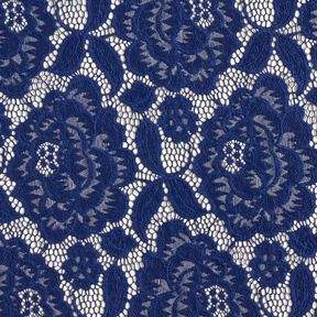 pizzo elastico Boccioli e foglie – blu marino, 