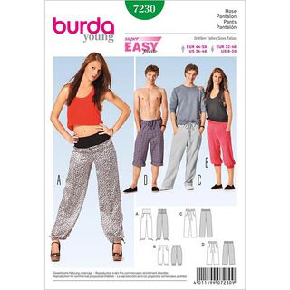 Pantaloni per il tempo libero, Burda 7230, 