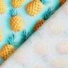 tessuto in cotone popeline ananas – azzurro/giallo,  thumbnail number 4