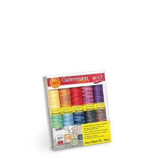 Set di fili da cucito Deco Stitch 70 [10 bobine ciascuna da 70 m] | Guterman, 
