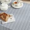 tessuto in cotone popeline Archi eleganti – grigio blu/tortora chiaro,  thumbnail number 7
