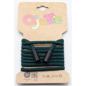 Cordoncino in cotone incl. capocorda [1,15 m | Ø 5mm] – verde scuro, 