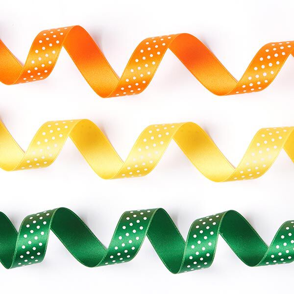 nastro in satin, pois - arancione neon/bianco, image number 3