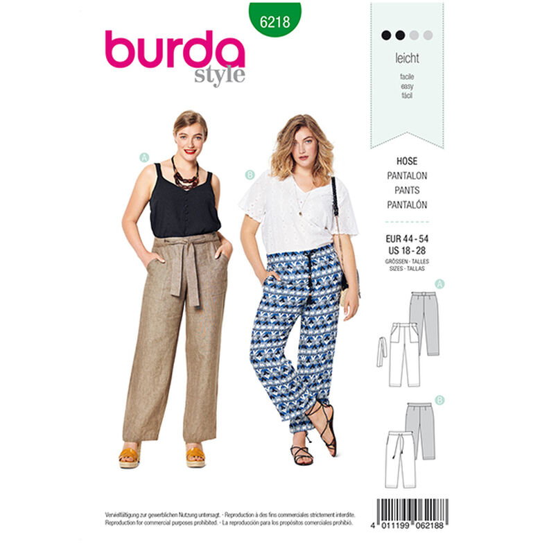 pantalone, Burda 6218 | 44 - 54,  image number 1