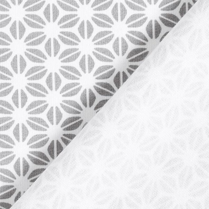jersey di cotone Motivo floreale astratto – bianco lana/grigio,  image number 4