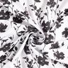 Tessuto di viscosa Stampa floreale astratta – bianco/nero,  thumbnail number 3