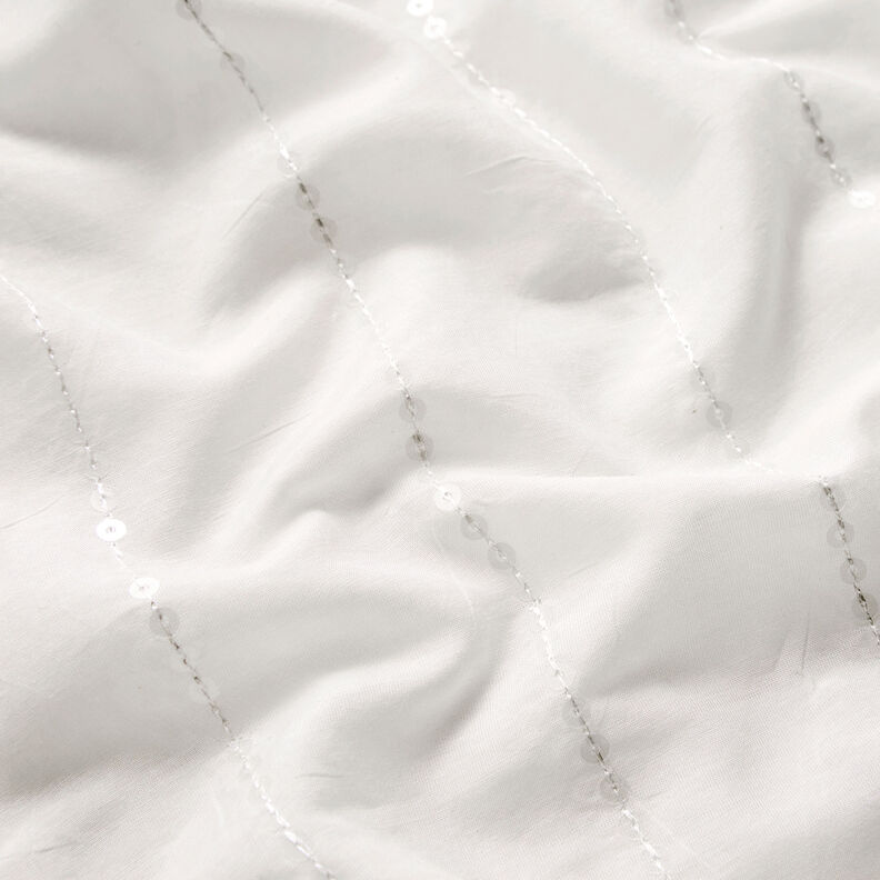Paillettes in voile misto cotone-seta – bianco,  image number 2