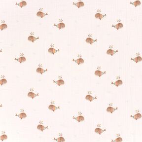 mussolina / tessuto doppio increspato Balena striata stampa digitale – avorio, 