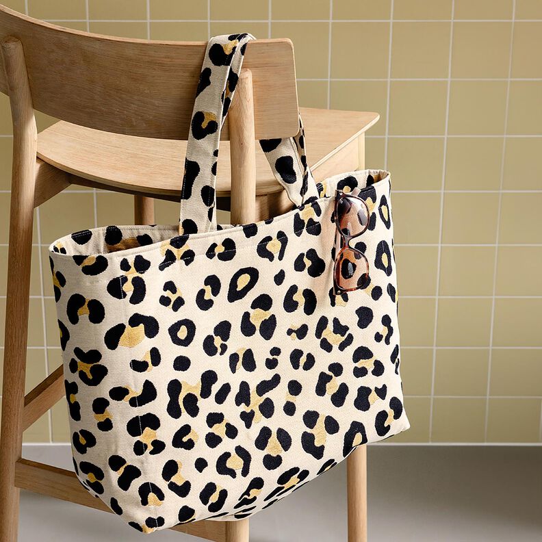 tessuto arredo gobelin leopardo – beige chiaro/nero,  image number 6