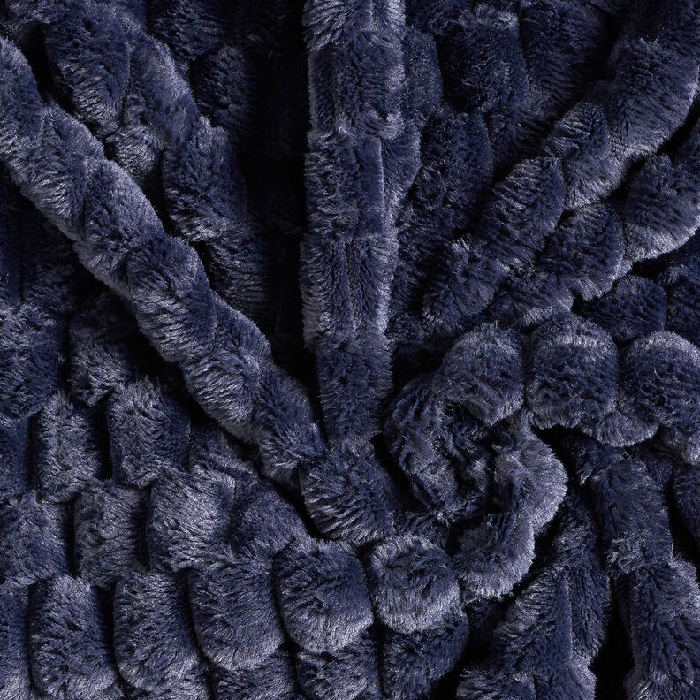 ecopelliccia nido d’ape – blu notte, image number 3