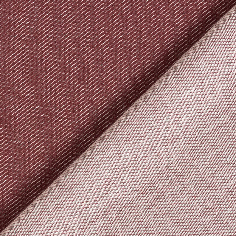 jersey di cotone Aspetto jeans – rosso borgogna,  image number 3