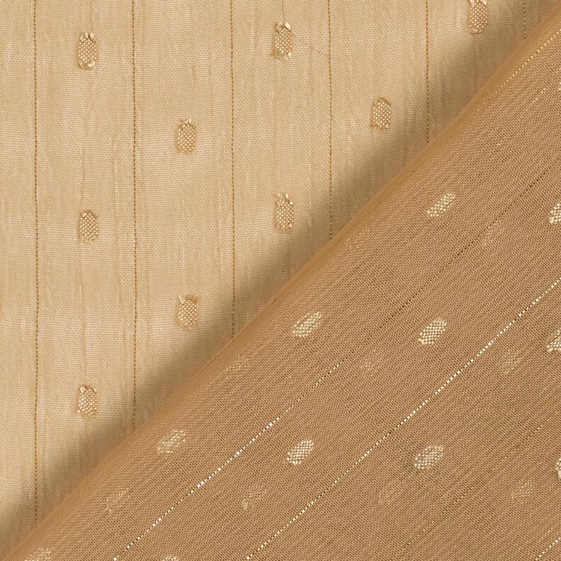 Chiffon Dobby gessato metallizzato – beige scuro/argento effetto metallizzato,  image number 4