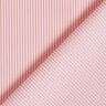 Tessuto in cotone a righe sottili – bianco/arancio pesca,  thumbnail number 4