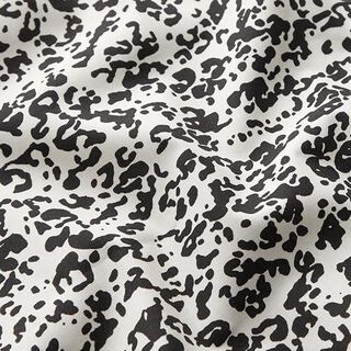 popeline di cotone, motivo leopardato | Fibre Mood – bianco lana/nero, 