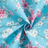 cotone rivestito, fiori di ciliegio – azzurro,  thumbnail number 3