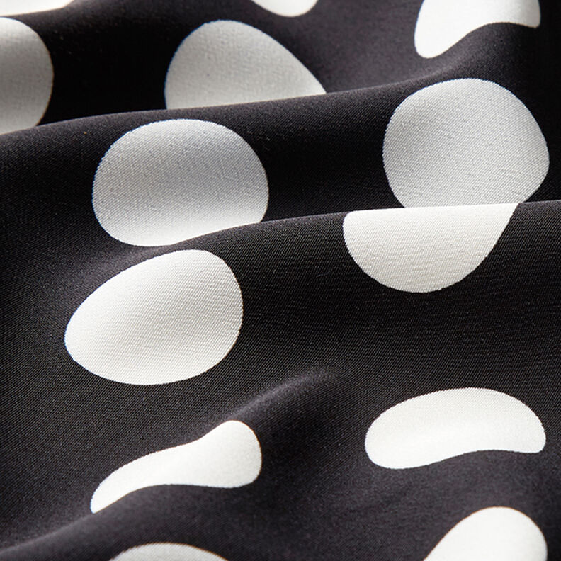 tessuto increspato pois [2,5 cm] – nero,  image number 2