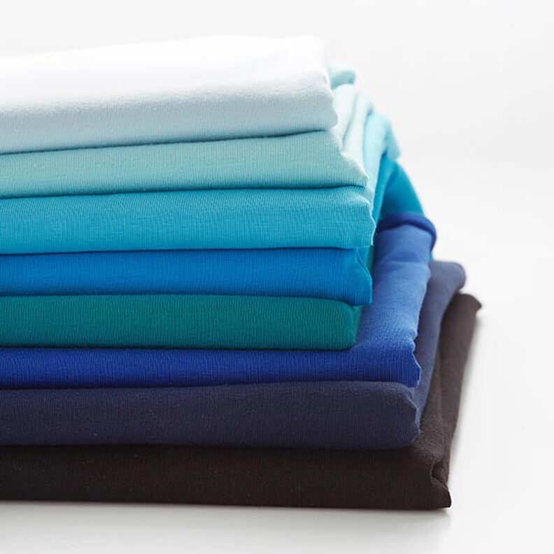 jersey di cotone medio tinta unita – blu reale, image number 4