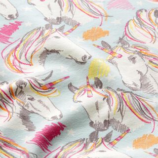 jersey di cotone Scarabocchi-unicorno – blu cielo, 