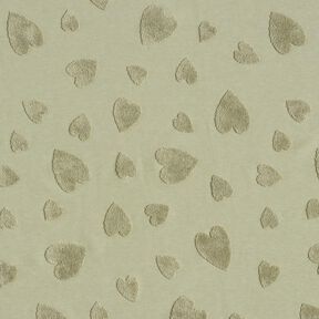 Maglia in spugna cuori – greige, 