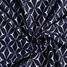 Tessuto per costumi da bagno a rombi astratti – blu notte/bianco,  thumbnail number 3