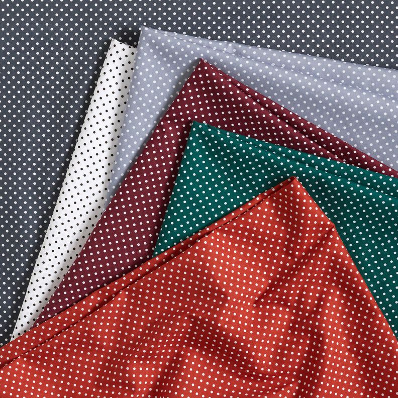 popeline di cotone Mini pois Polka – antracite/bianco,  image number 5