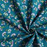 tessuto in cotone cretonne fiori delicati – blu oceano,  thumbnail number 3
