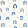 tessuto in cotone popeline graziosi arcobaleni – blu/bianco,  thumbnail number 1