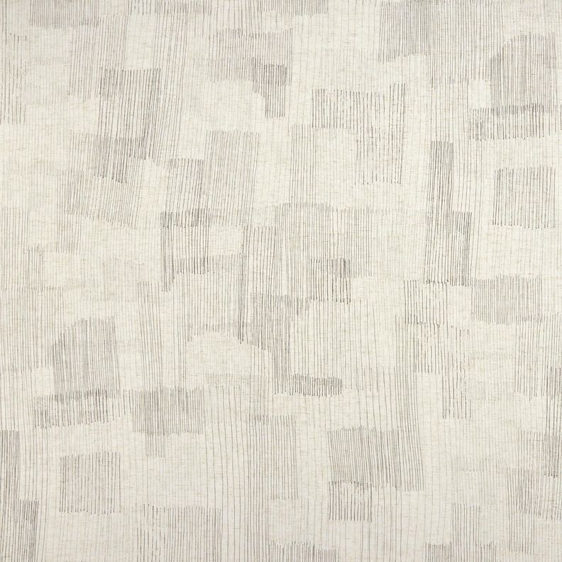 tessuto per tende a vetro misto lino Righe irregolari – grigio/naturale, image number 1