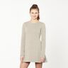 Tessuto jacquard gessato – beige/marrone scuro,  thumbnail number 5
