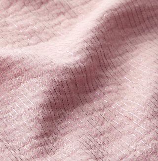 Mussola di cotone con righe luccicanti – rosa, 