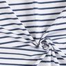 Jersey in cotone a righe strette e larghe – bianco/blu marino,  thumbnail number 3