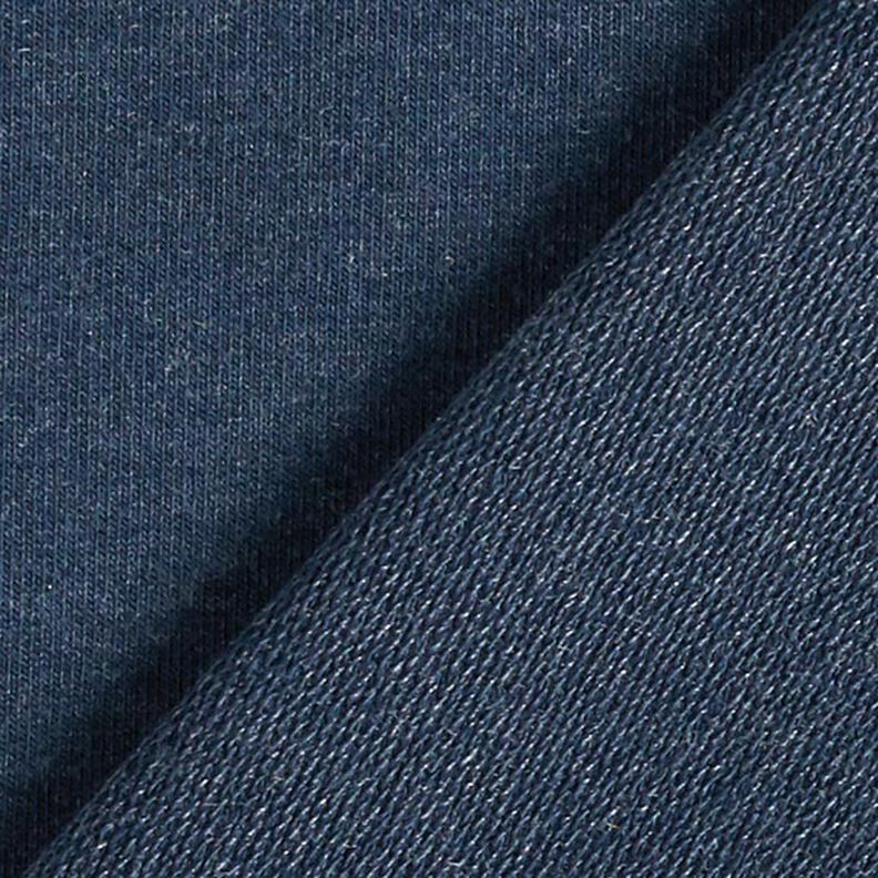 French Terry fine mélange – blu marino/grigio, image number 5