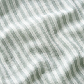 mussolina / tessuto doppio increspato double face Righe – canna palustre/bianco, 