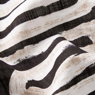 Misto cotone-viscosa con linee sinuose – nero, 