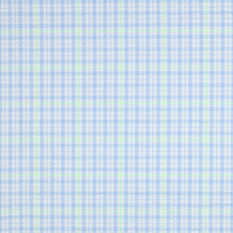 seersucker Misto cotone Controllo – azzurro/verde neon,  image number 1