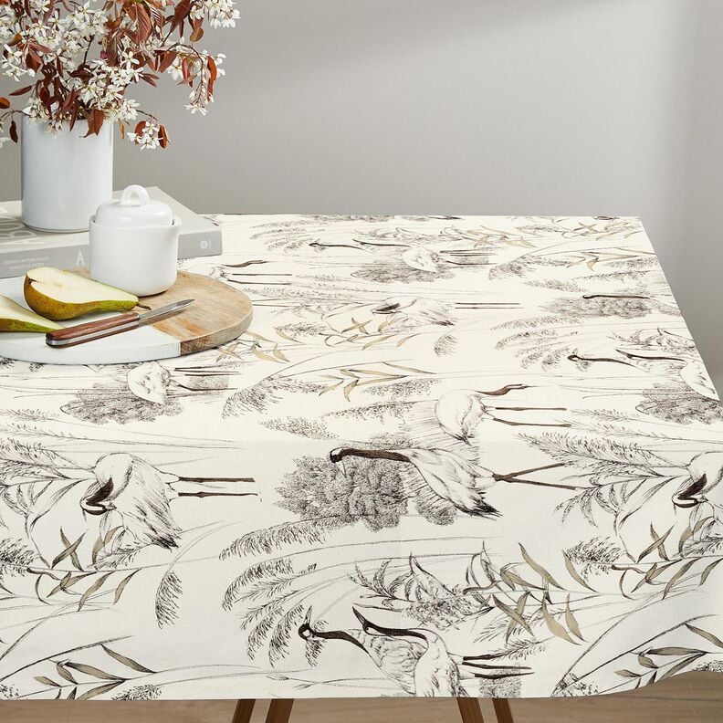 tessuto arredo mezzo panama gru &ndash; naturale/nero,  image number 6