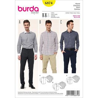 Camicia da uomo, Burda 6874, 