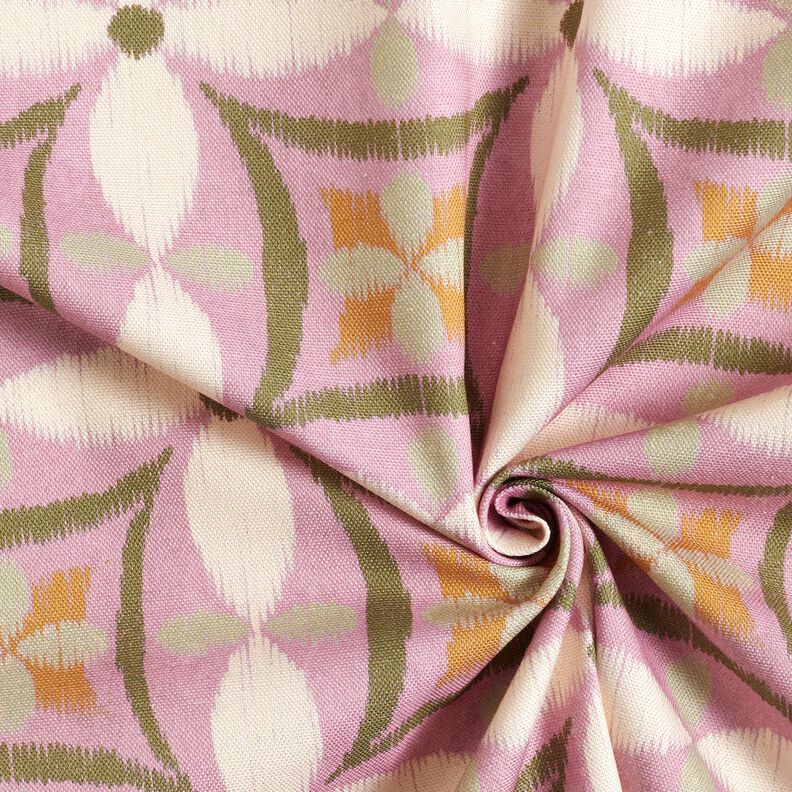 tessuto arredo tessuti canvas Aspetto ricamato grande – violetto pastello/beige chiaro, image number 3