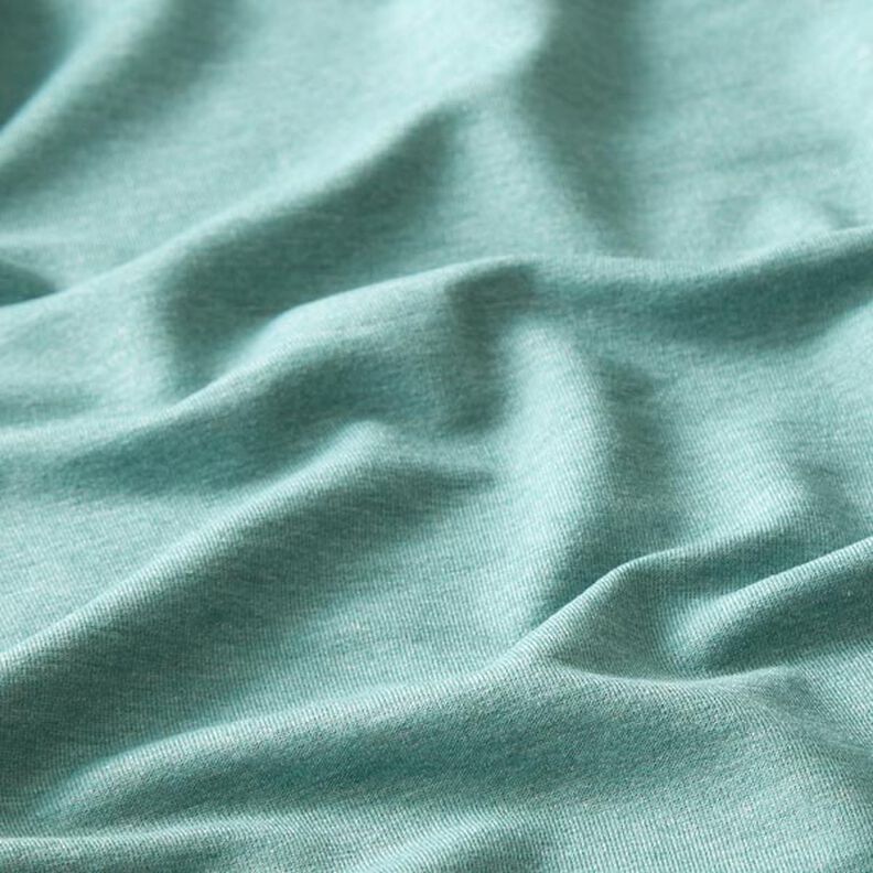 French Terry fine mélange – verde/grigio, image number 2