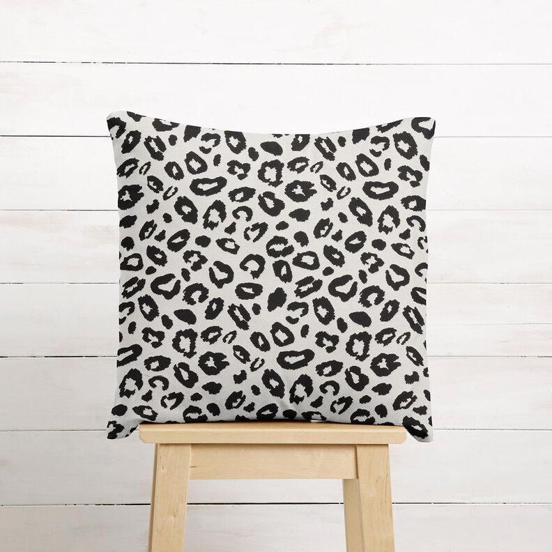 tessuto arredo Jacquard Motivo leopardato – avorio/nero, image number 7