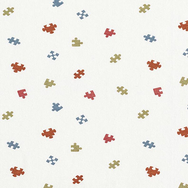jersey di cotone pezzi del puzzle – bianco lana,  image number 1