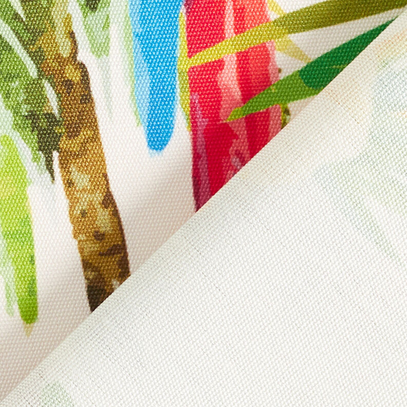 Tessuti da esterni canvas Uccelli esotici – bianco/verde,  image number 4
