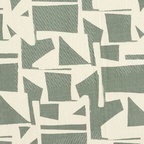 tessuto arredo Jacquard Struttura astratta – canna palustre/bianco lana, 