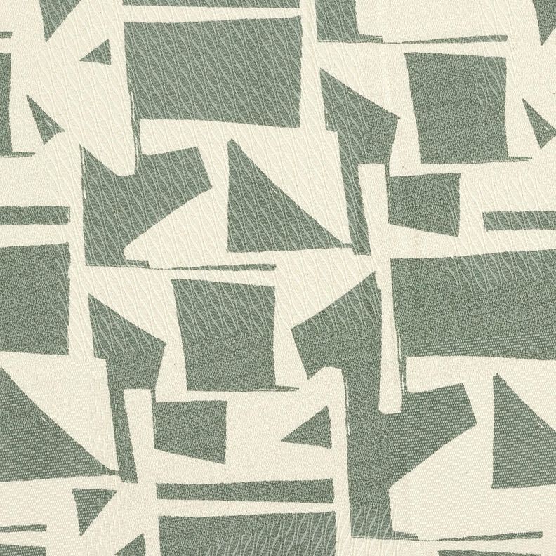 tessuto arredo Jacquard Struttura astratta – canna palustre/bianco lana,  image number 1