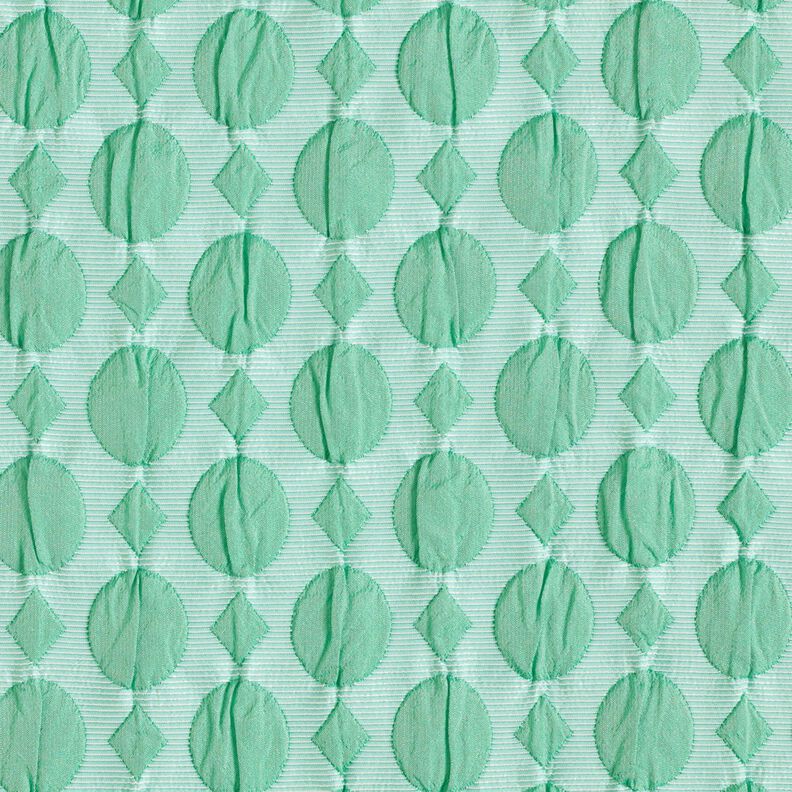 cloqué Pois e diamanti – verde salvia/blu ghiaccio,  image number 1